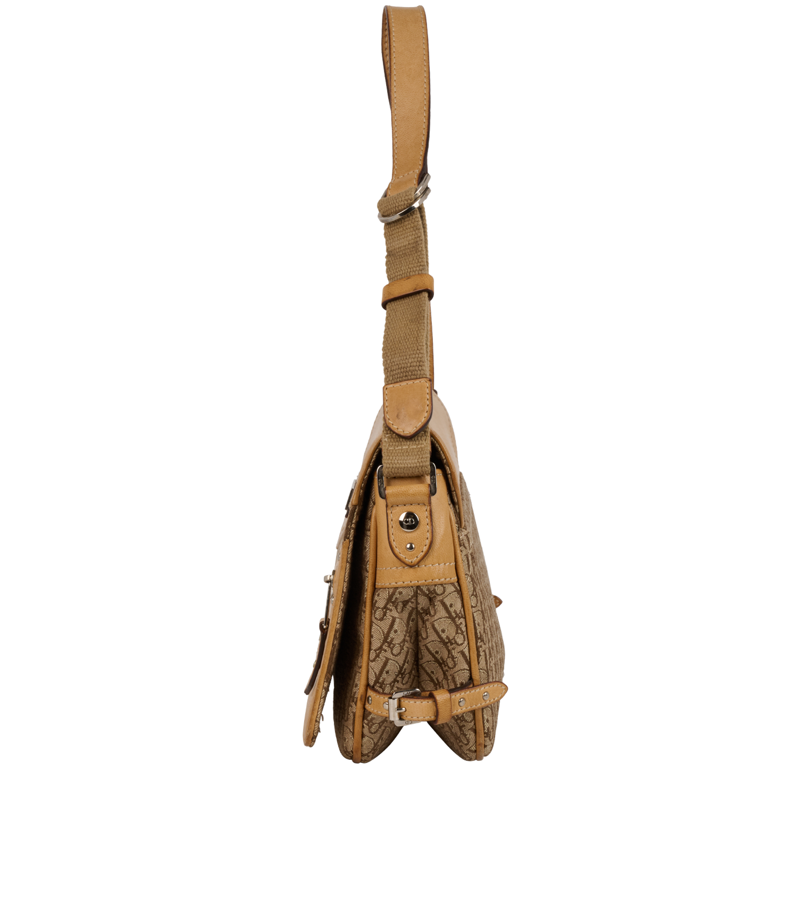 Vintage Trotter Shoulder Bag, &pound;550, Handbags, Beige, Canvas, Bottom view